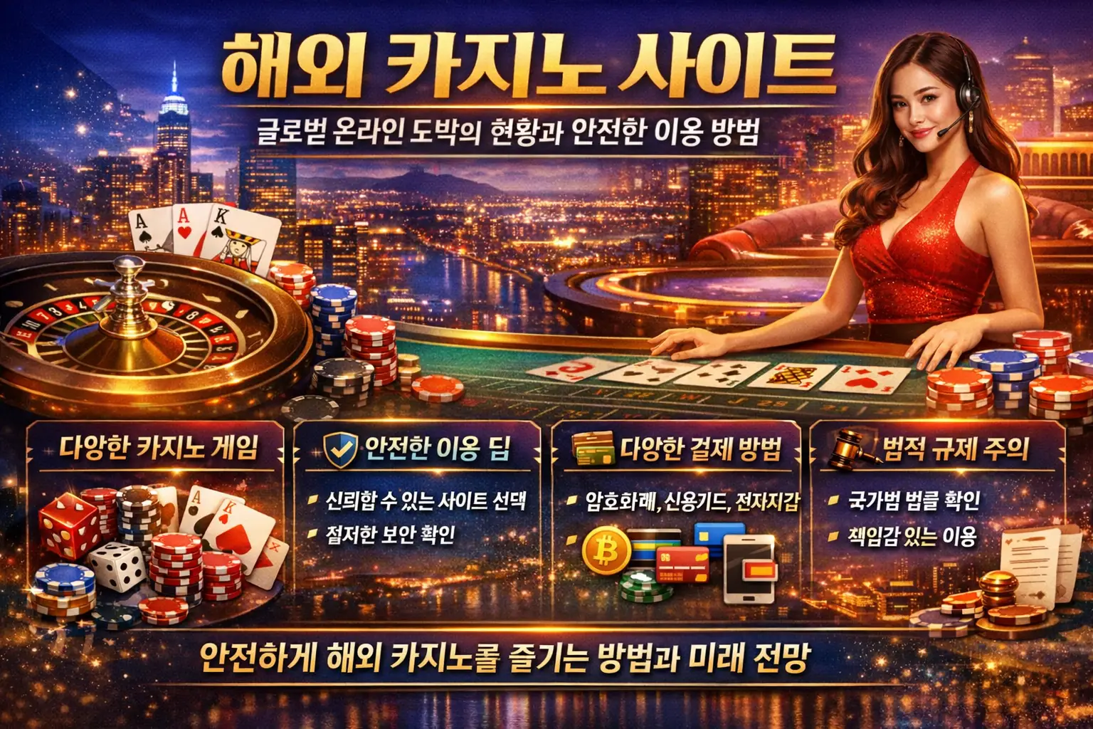 해외 카지노 사이트: 글로벌 온라인 도박의 현황과 안전한 이용 방법